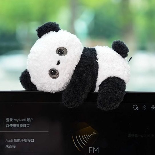 汽车中控屏幕电脑显示器可爱玩偶车内装饰用品摆件减压小公仔