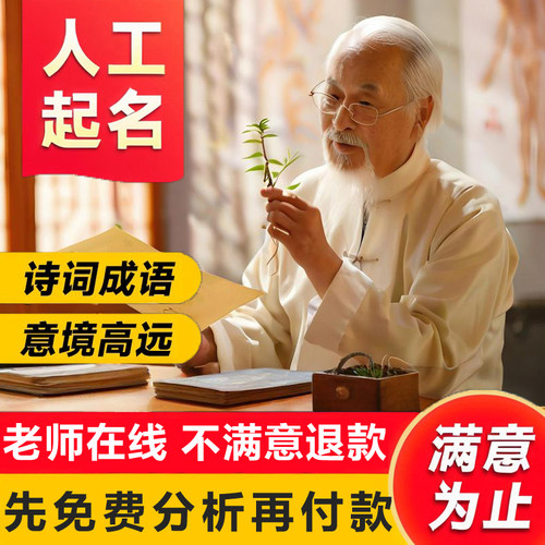 起名新生儿婴儿取名字八宝宝取名人工起名公司店铺八成人改名测名