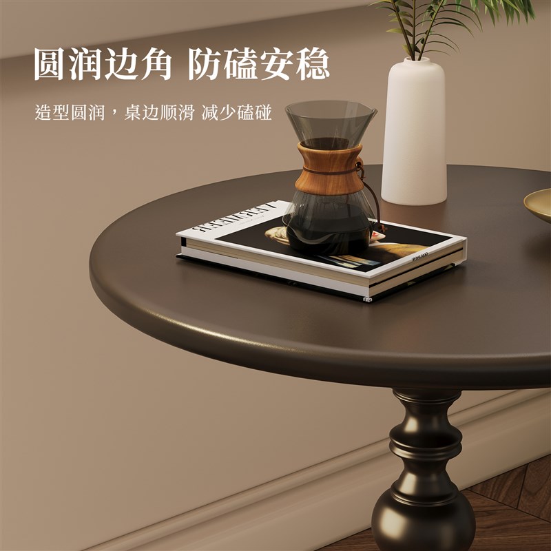 沙发边几摆件客厅家用小茶几轻奢边桌阳台休闲铁艺床头置物小圆桌
