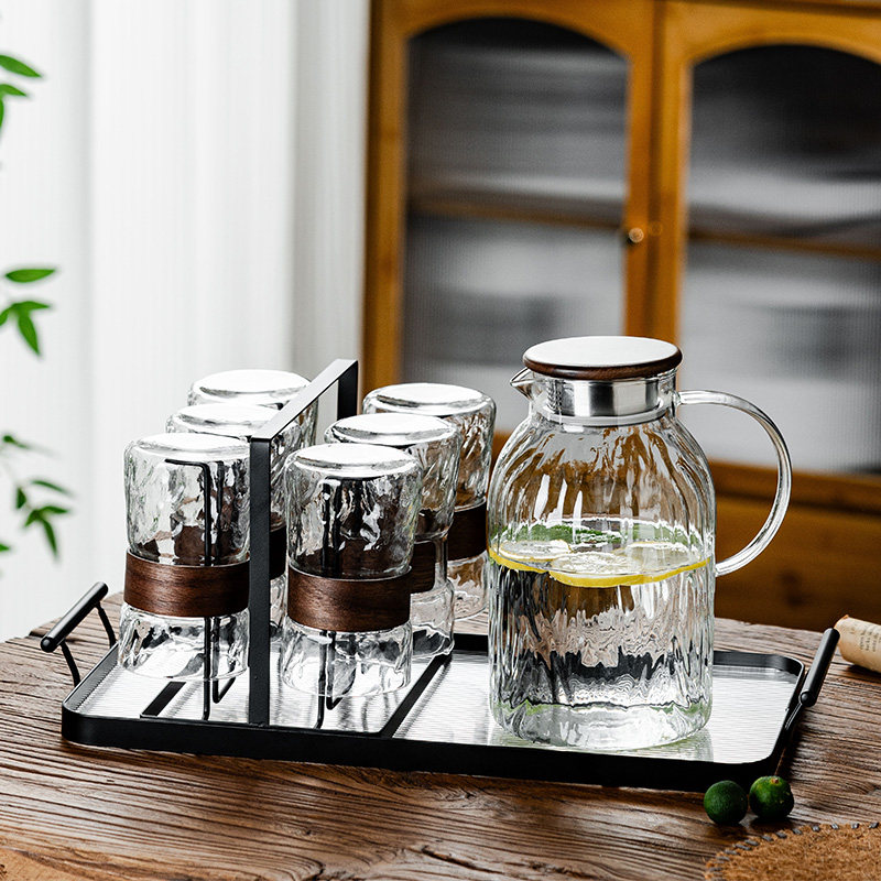 新款高颜值高硼硅玻璃水杯子家用待客套装轻奢高级感泡茶具水壶