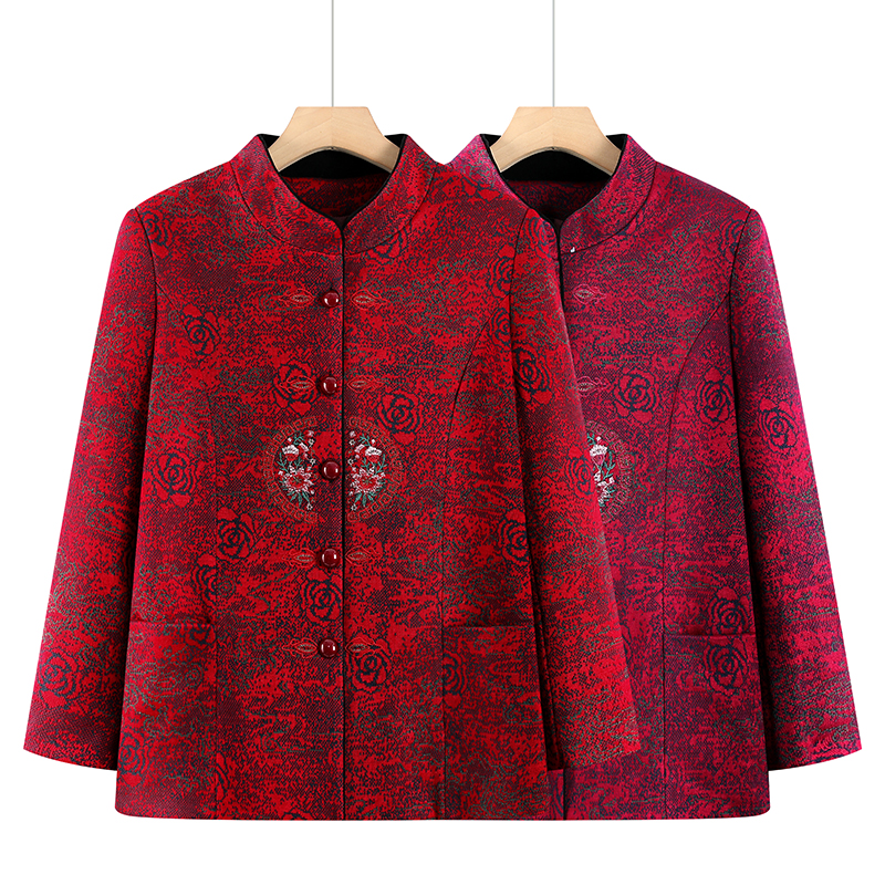 奶奶春秋外套两用衫妈妈衣服