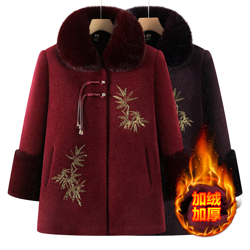 中老年人棉袄女60岁70奶奶冬装棉衣加绒加厚妈妈保暖外套老人衣服,女装/女士精品,中老年女装,淘宝优惠券,粉丝福利购,淘宝优惠卷