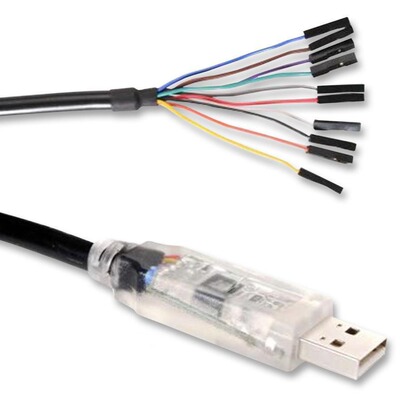 C232HM-EDHSL-0线缆,进口 高速USB至MPSSE, 0.45A/5V 输出, 500mm