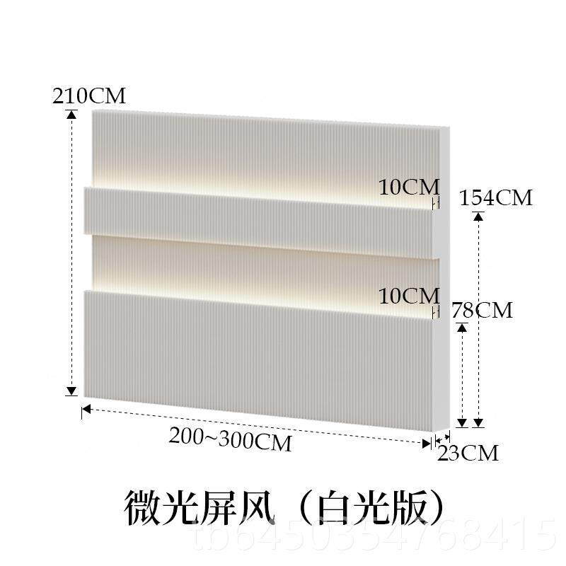 高档十八纸隔断室屏风发光移动可软屏风办公客厅播直背景分割空间