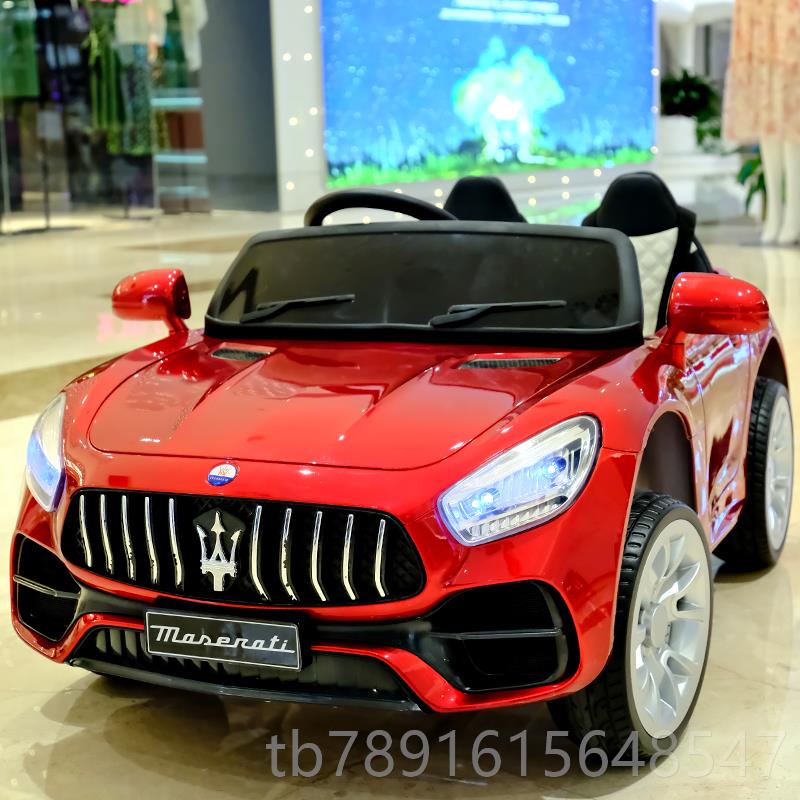 正品玛莎人拉蒂宝儿童电动车可坐双人四轮汽车男宝女孩遥控玩具车