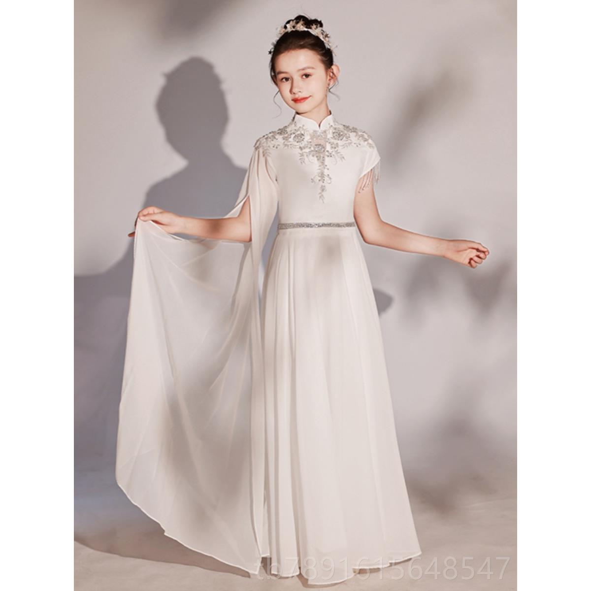 正品024新款儿童礼服高端女童弹2古筝演出服合表演持服唱装中国风图片