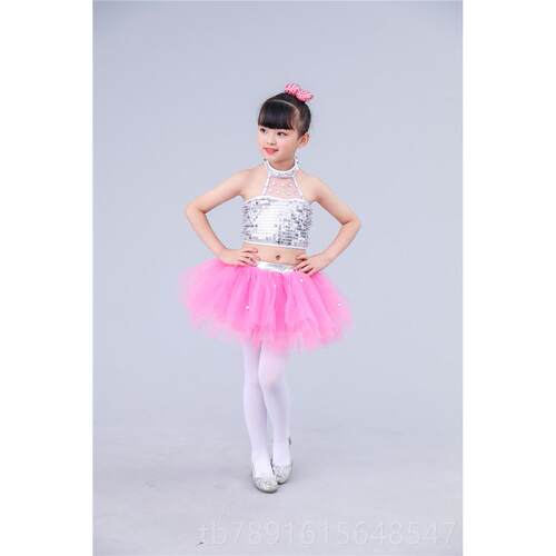 正品六一新款芽儿歌幼儿舞蹈演服芽装女童出蓬蓬连的衣纱裙