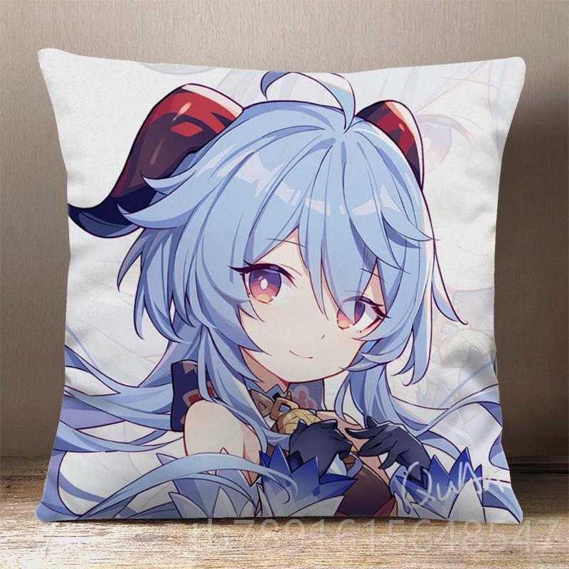 正品原神甘雨抱枕周边女仆王小姐动漫制二次元羊双面定睡觉宿椰舍