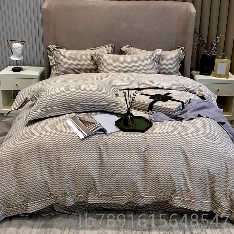 正品用秋冬加厚保暖100支全磨四件套轻奢刺毛绣棉被套裸睡床上品