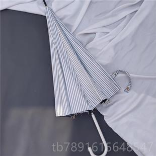 正品 韩国Vins风hic小众波点长柄伞16骨抗风自c动晴U雨两用伞防晒