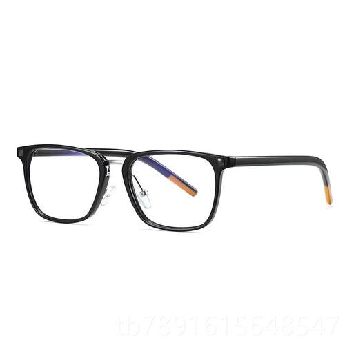正品防光辐光射眼镜男潮流素颜方框平护眼视睛复古黑框变色近眼镜