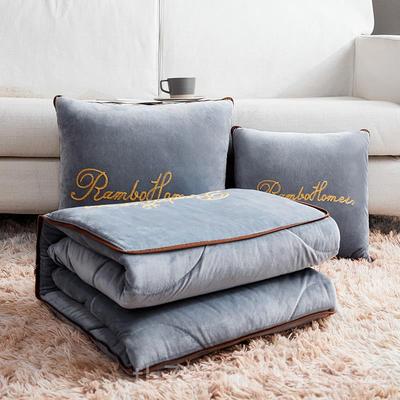 正品纯季色加厚魔法绒头抱枕被子两用冬午休毯车办公室折叠靠背枕