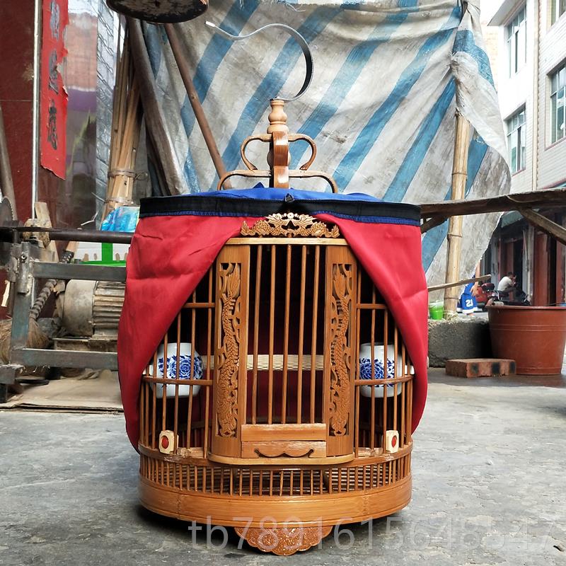 正品贵州画眉大鸟笼八专鹩哥小大号竹制生头用鸟哥笼子手工号老竹