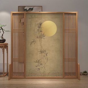 屏风隔断客厅入户玄关卧室遮挡家用酒店进门禅意实木办公室 新中式