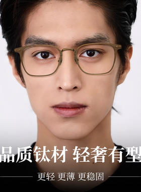 设计师小众款蔡司镜片商务近视眼镜泽锐铂金膜眉线框M3135XS