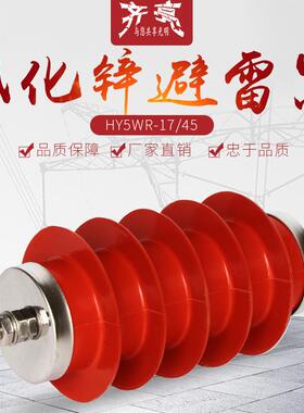 厂家直供10KV高压避雷器HY5WR-17/45复合绝缘高压氧化锌避雷器