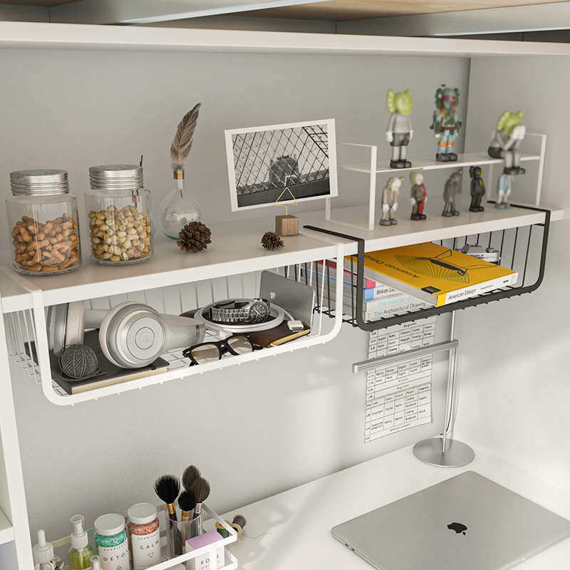 宿舍下铺收纳筐办公书桌下分层文件挂架橱柜隔板衣柜下挂篮置物架,收纳整理,整理隔板,淘宝优惠券,粉丝福利购,淘宝优惠卷