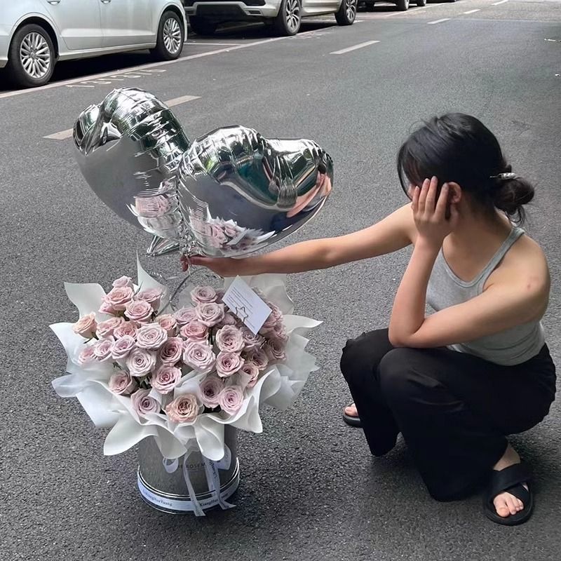 玫瑰香皂花高级仿真花ins永生花抱抱桶教师节520送女朋友闺蜜礼物
