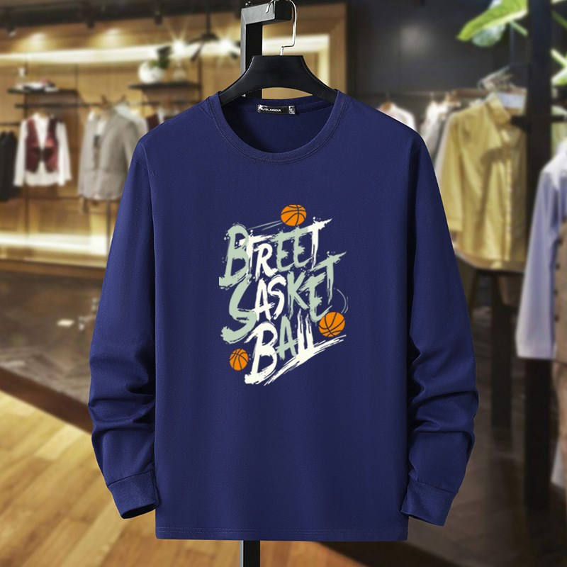 胖子加肥加大码纯棉长袖T恤男y 宽松打底秋衣春秋薄款潮流内搭体