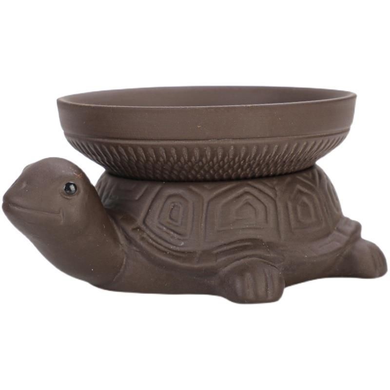 紫砂茶漏滤茶器茶叶过滤网茶隔宜兴C高档一体百孔分离滤茶器茶具