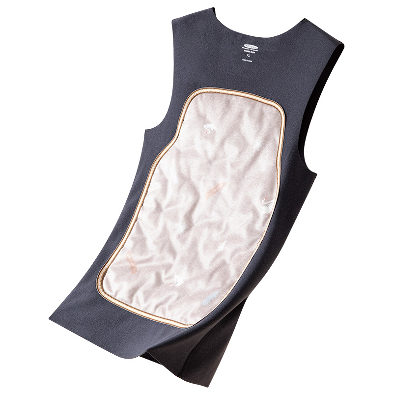 羽绒保暖背心男士冬m季加绒加厚打底衫内穿棉马甲德绒护胃无袖背