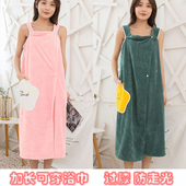 加长加高过膝浴巾夏季 女生可穿浴裙家用比P纯棉不掉毛吸水柔 薄款