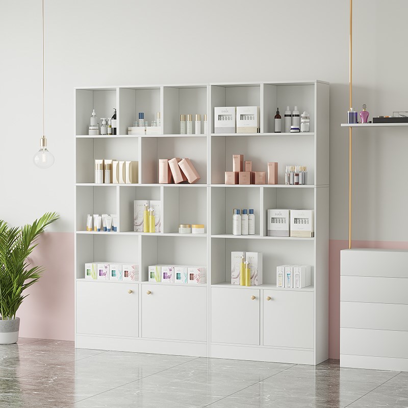 货架展示柜陈列柜美容院柜子w多层零食产品展柜化妆品展示架置物