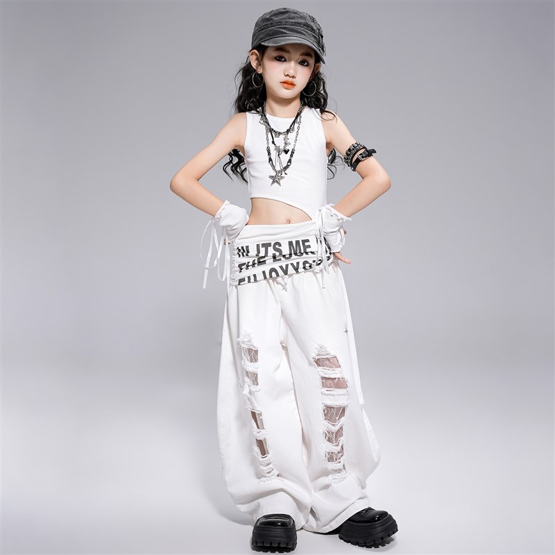 女童jazz爵士舞m服装女团辣妹韩舞打歌舞表演出服小模特舞台走秀