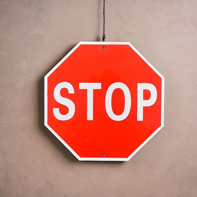 八角形交通标志牌STOP指示禁止通行标反光标牌可定制铝板警示牌反