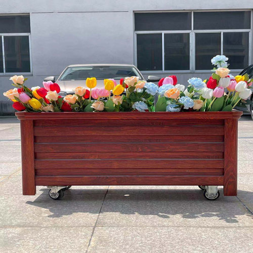 定制铝合金花箱户外组合家v用庭院阳台种菜箱室外道路花盆景观花