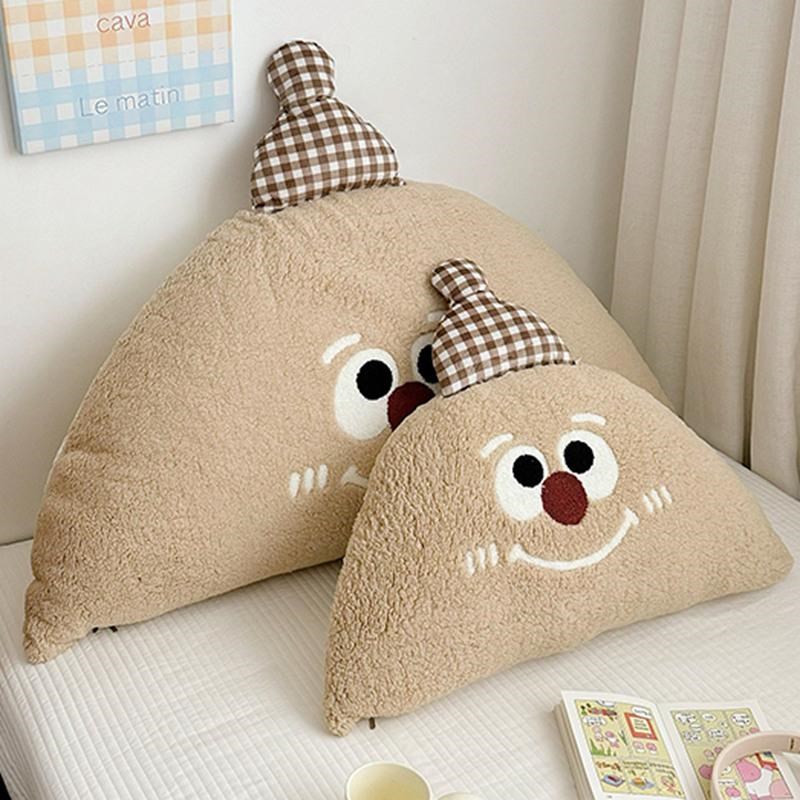 可爱儿童床头靠垫宝宝床上软包防撞靠背羊羔绒可拆T洗卡通靠枕女