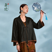 萧娘 外套XNA1926 桑蚕丝中国风女短款 苏洛 香云纱新中式