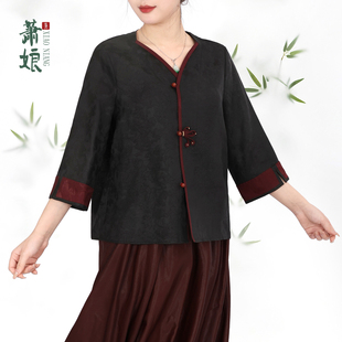 长袖 玉兰花绞罗香云纱工艺中式 短外套国风女上衣5087 风棠 萧娘