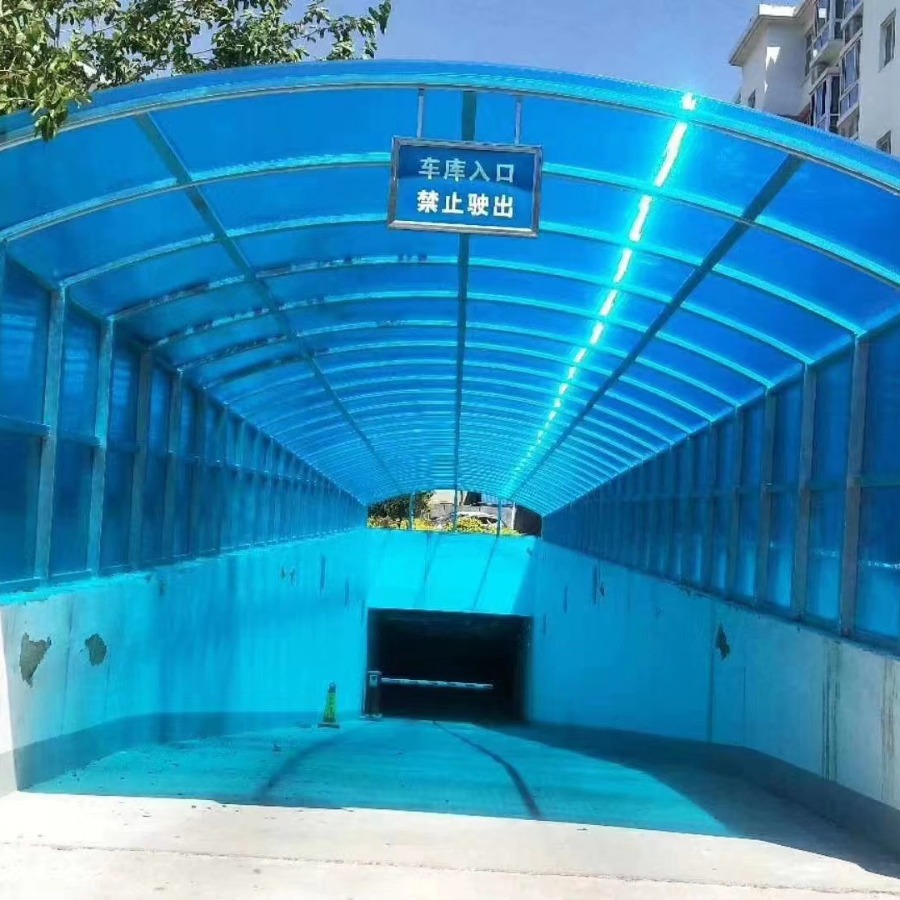 普特卡布隆pc阳光板 板户外停车棚雨棚板 透明中空板温室大棚采光