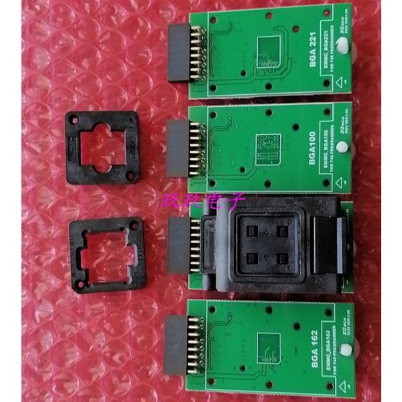 T48专用EMMC153/169/221/100/162测试座五合一BGA烧录座转换座