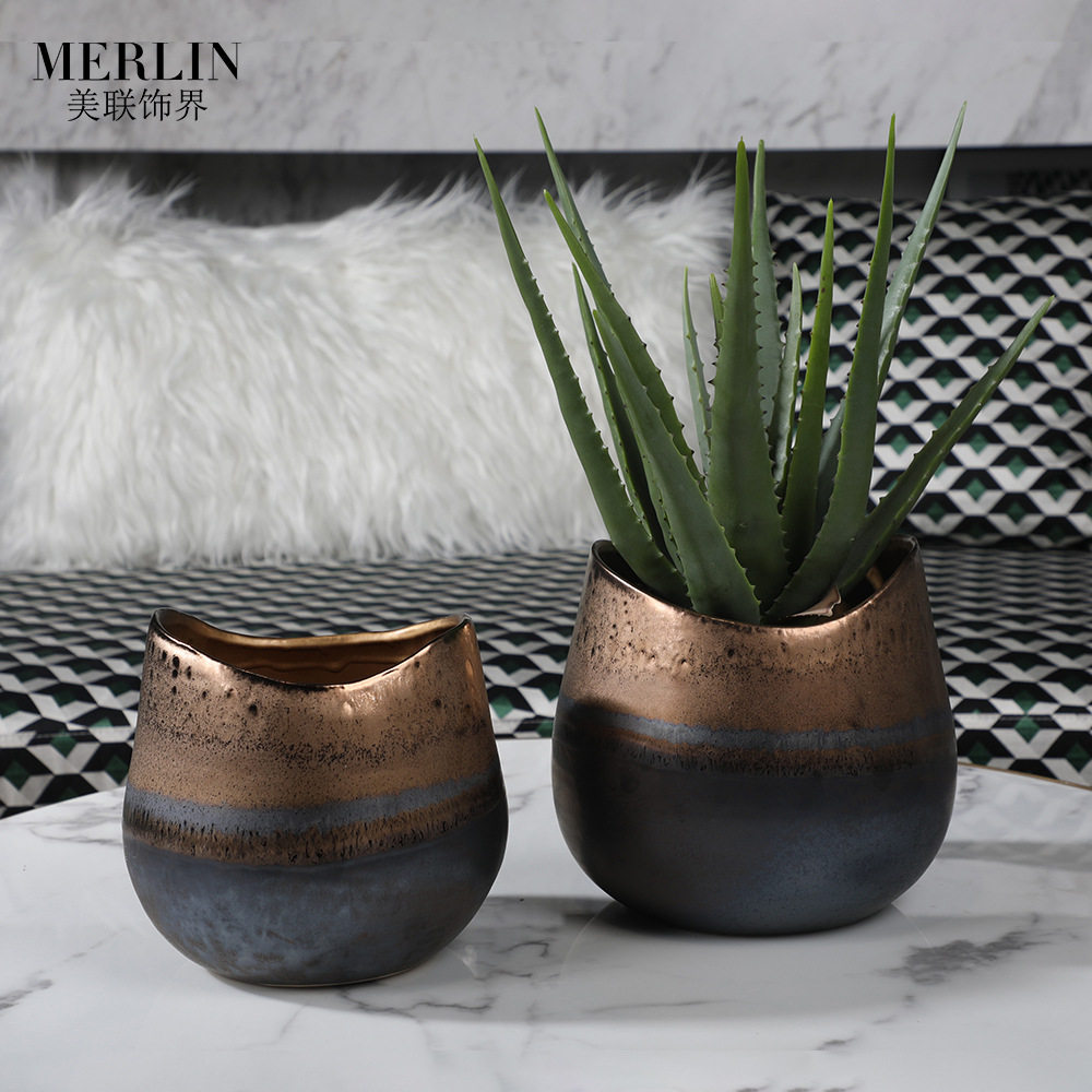 美联饰界轻奢金色花瓶陶瓷艺术品客厅摆件陶瓷花瓶高级感复古,模玩/动漫/周边/娃圈三坑/桌游,文化/体育周边,淘宝优惠券,粉丝福利购,淘宝优惠卷