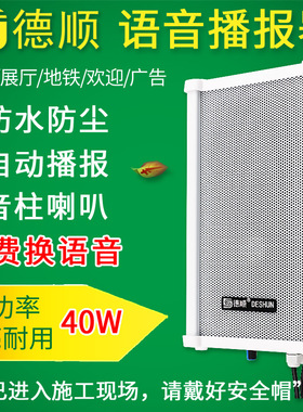 德顺DS-420AT自动循环40W语音播报提示器工地安全地铁站提示广播