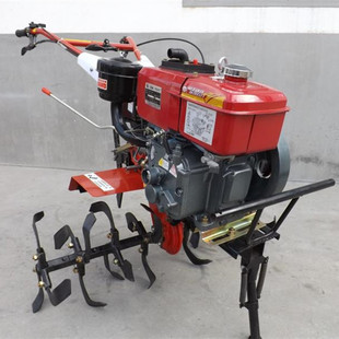 果园松土除草微耕机 手扶式两驱犁地耕整旋耕机 大棚开沟起垄设备
