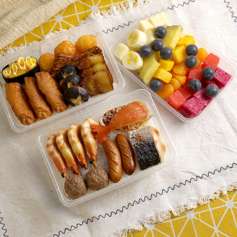 一次性餐盒长方形650外卖打包盒加厚带盖饭盒塑料商用食品快餐盒