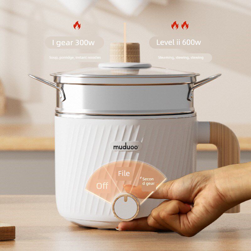 德国muduoo不锈钢电煮锅宿舍学生无涂层多功能小型泡面锅火锅迷你