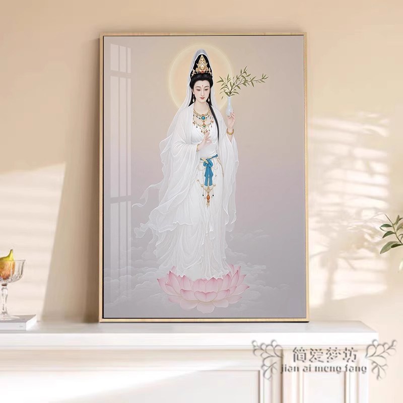 印花十字绣2025新款客厅线绣中式观世音菩萨刺绣diy礼物钻石贴画