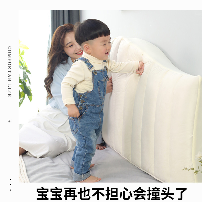 防撞床头罩套异形弧形老式不规则凹凸木床头加厚海绵防猫抓保护套