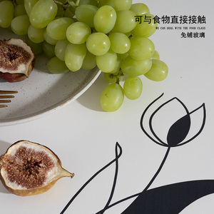 艺喜缘【郁金香】皮革桌垫防水防油免洗桌布轻奢高级感现代简约