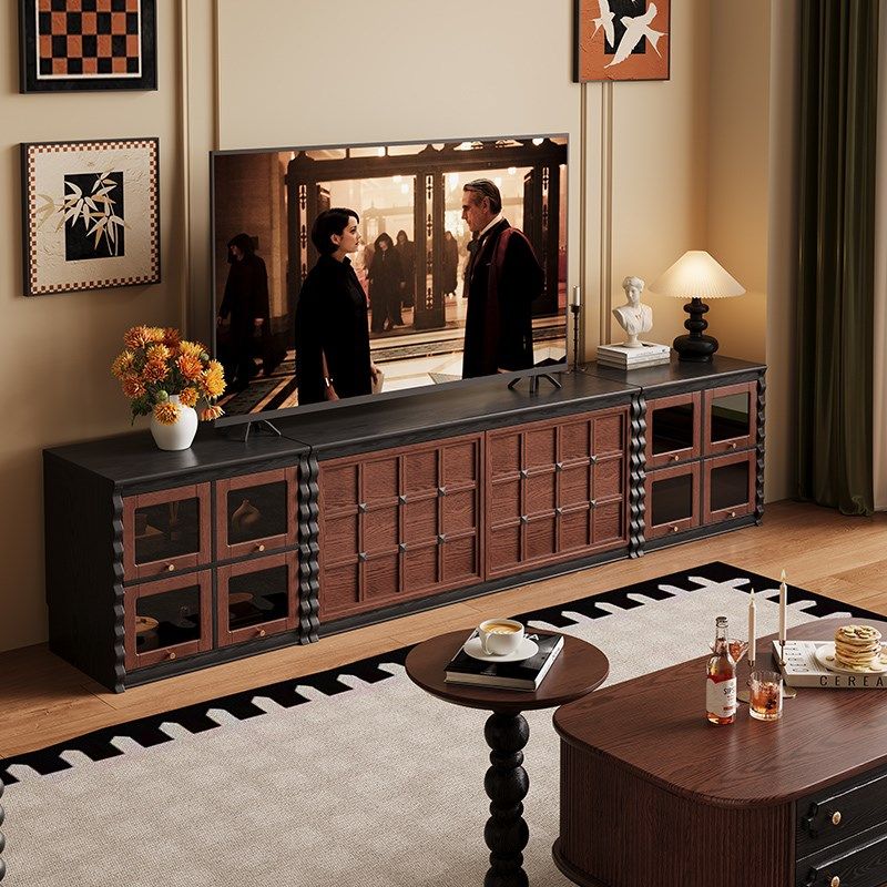 精选中古风实木储物斗柜多功能模块化自由组合收纳柜子客厅棋盘格,住宅家具,斗柜,淘宝优惠券,粉丝福利购,淘宝优惠卷