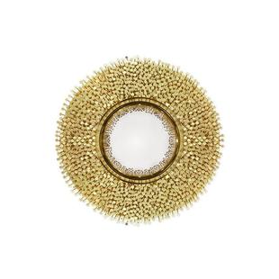 镜面壁挂式 饰镜别墅高雅客厅铜镜高雅壁挂 金属客厅设计师圆形装