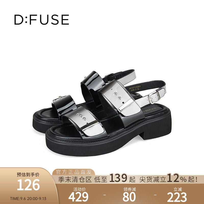 Dfuse夏季增高厚底超轻运动凉鞋