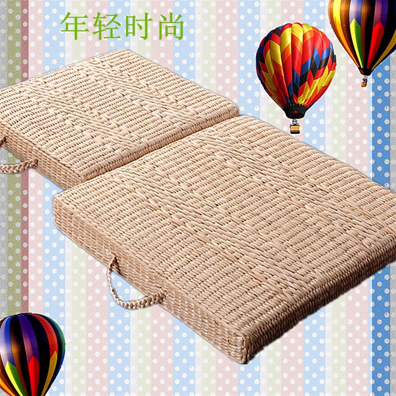 加厚蒲团坐垫 草l编打坐垫瑜伽垫方形汽车坐垫靠垫榻榻米坐垫