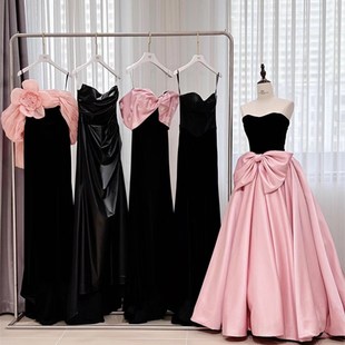 不锈钢落地婚纱架子礼服挂衣x架秀禾服陈列货架拉丝银服装 店展示