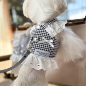 超小号幼猫幼犬j衣服牵引绳小狗专用小体犬约克夏超小体背心式 背