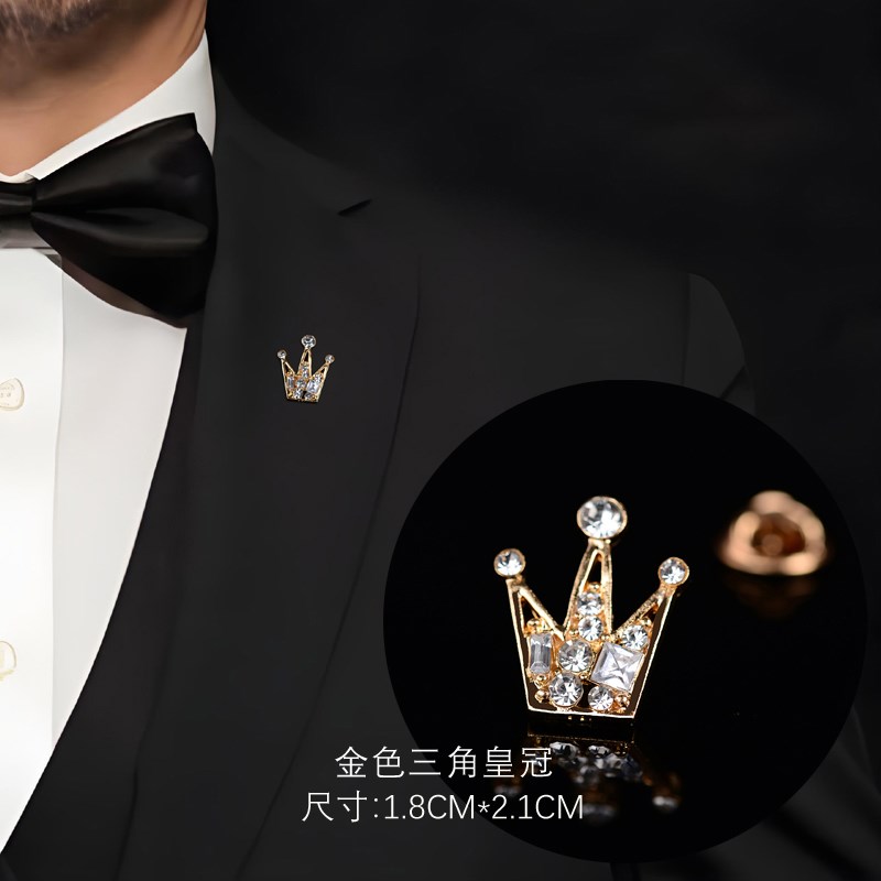 胸针男士领针西服大衣胸花西装外套F胸针女配饰日韩版潮流徽章金